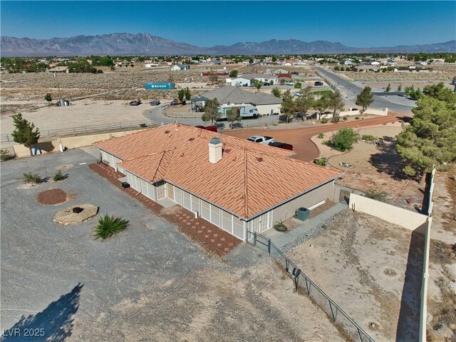 3251 S Parkridge Ave, Pahrump, NV 89048 - view from above of property with a mountain backdrop