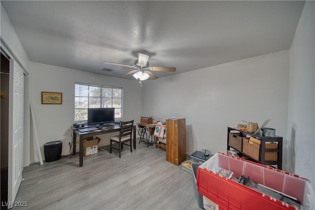 3251 S Parkridge Ave, Pahrump, NV 89048 - office featuring wood finished floors and ceiling fan