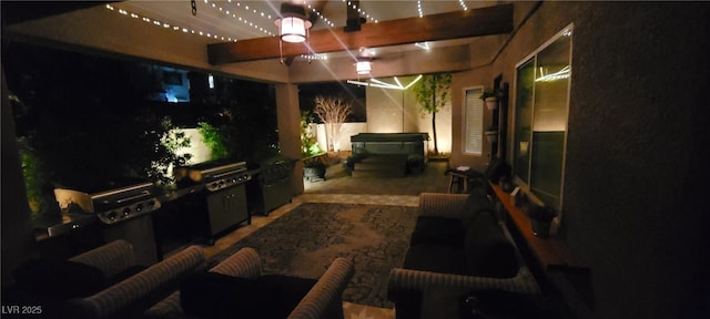 5131 Moose Falls Dr, Las Vegas, NV 89141 - view of patio / terrace featuring exterior kitchen, a pergola, and outdoor lounge area