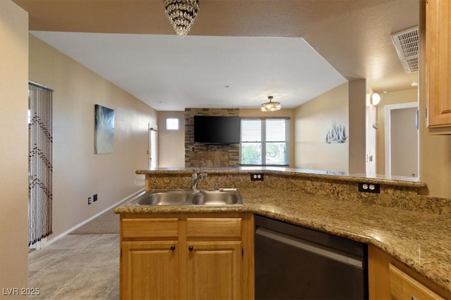 5855 Valley Dr Unit 2130, North Las Vegas, NV 89031 - kitchen with dishwasher and open floor plan