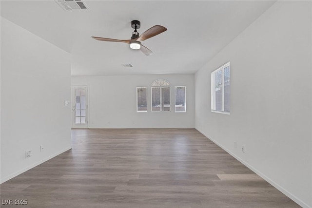 3741 Cactus Wheel Ct, Las Vegas, NV 89129 - empty room featuring a ceiling fan and wood finished floors