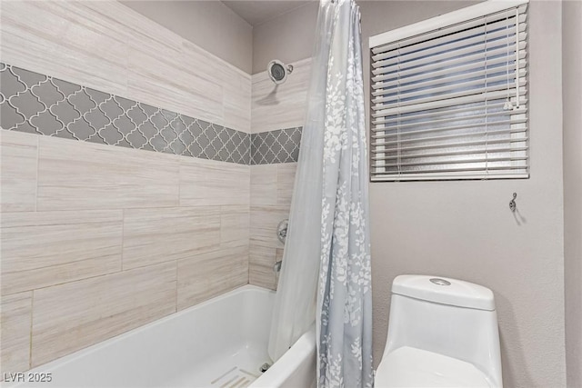 1761 Summerwood Cir, Henderson, NV 89012 - full bath with shower / tub combo with curtain and toilet