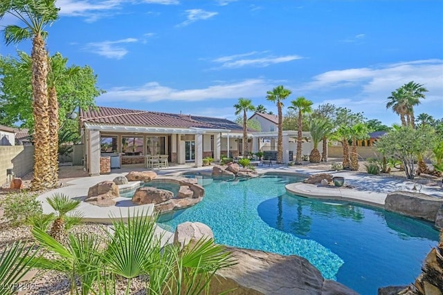 328 Hedgehope Dr, Las Vegas, NV 89183 - view of swimming pool with a patio and a pool with connected hot tub