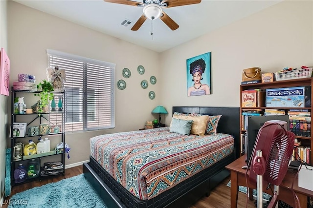 7717 Pine Warbler Way N, Las Vegas, NV 89084 - bedroom featuring wood finished floors and a ceiling fan