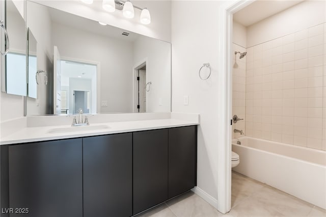1801 Flycatch St, Las Vegas, NV 89138 - bathroom with vanity, tile patterned floors, and shower / bath combination
