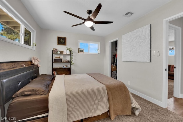 3509 Navajo Way, Las Vegas, NV 89108 - bedroom with ceiling fan and carpet floors