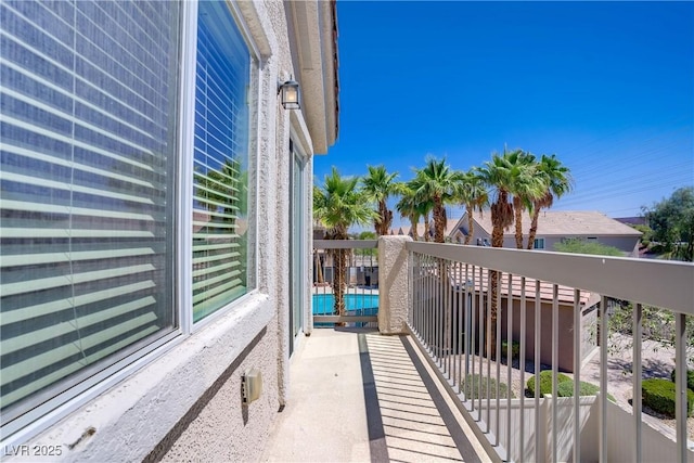 10062 Aspen Rose St Unit 103, Las Vegas, NV 89183 - balcony featuring view of pool