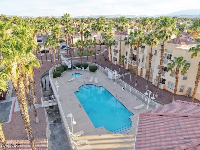 5000 Red Rock St Unit 120, Las Vegas, NV 89118 - community pool featuring a patio and a mountain view