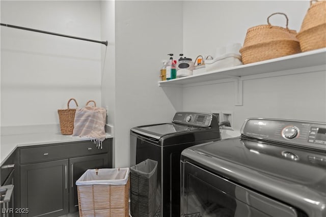 3369 Ponicelli Ln, Henderson, NV 89044 - washroom featuring separate washer and dryer and cabinet space