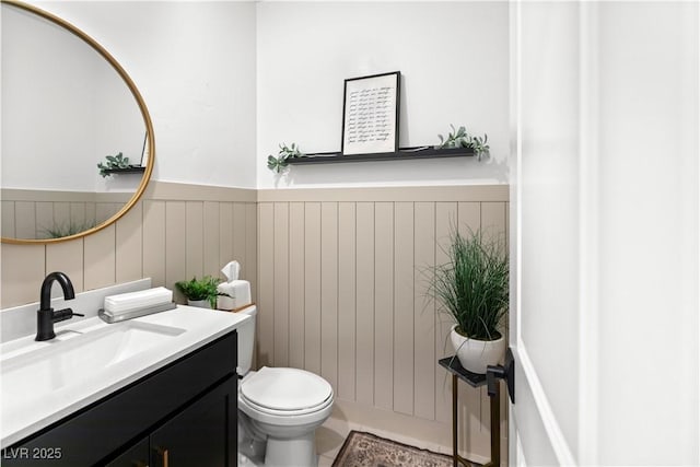 3369 Ponicelli Ln, Henderson, NV 89044 - bathroom with a wainscoted wall and vanity