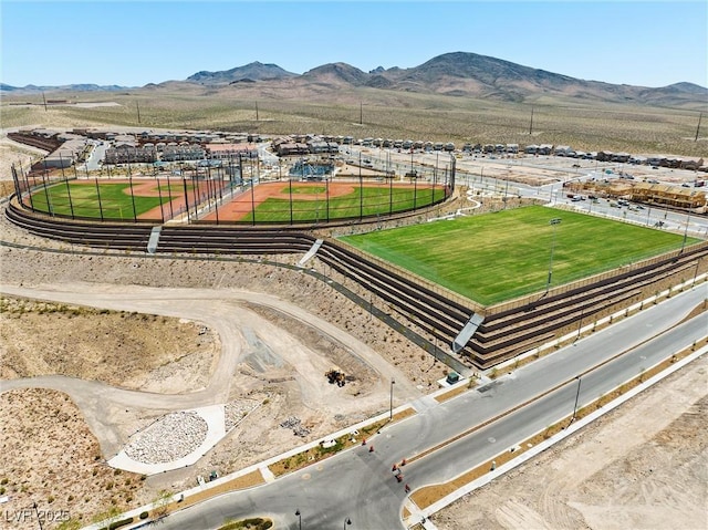 3369 Ponicelli Ln, Henderson, NV 89044 - aerial perspective of suburban area featuring mountains