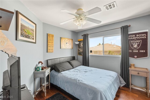 10253 Martinsburg Ct, Las Vegas, NV 89183 - bedroom with wood finished floors and ceiling fan