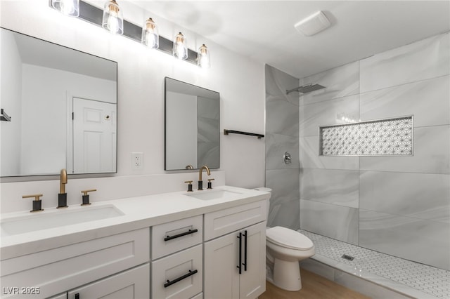915 Melrose Dr, Las Vegas, NV 89101 - full bath featuring a tile shower and double vanity