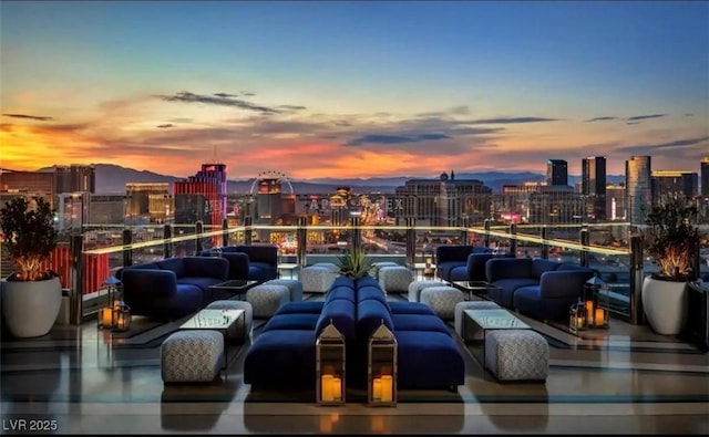 4381 W Flamingo Rd Unit 2902, Las Vegas, NV 89103 - exterior space featuring an outdoor hangout area and a view of city