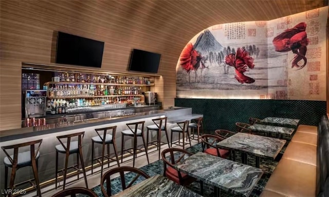 4381 W Flamingo Rd Unit 2902, Las Vegas, NV 89103 - community bar area with wallpapered walls
