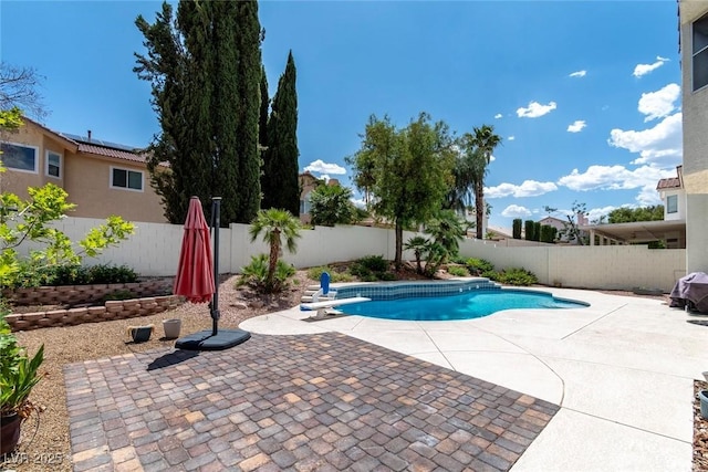 8113 Blue Cascade Ave, Las Vegas, NV 89128 - view of pool featuring a fenced backyard and a patio