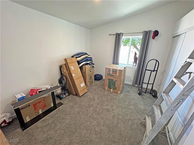 2530 Commercial Dr, Pahrump, NV 89048 - interior space with carpet floors and vaulted ceiling