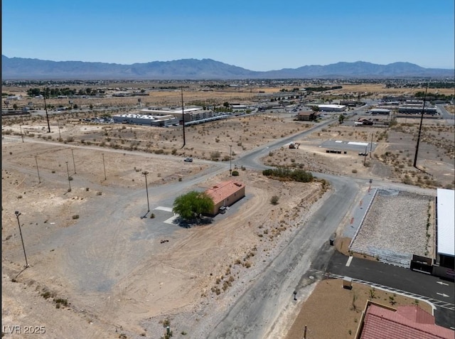 2530 Commercial Dr, Pahrump, NV 89048 - bird's eye view of a desert landscape and a mountainous background