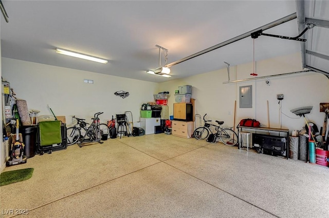 9715 Aleutian St, Las Vegas, NV 89178 - garage with electric panel and a garage door opener
