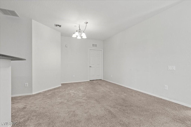 6868 Sky Pointe Dr Unit 2035, Las Vegas, NV 89131 - carpeted spare room with a chandelier and baseboards