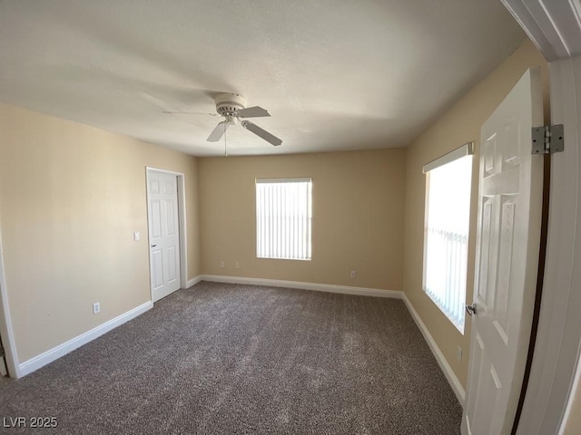 6800 E Lake Mead Blvd Unit 2024, Las Vegas, NV 89156 - carpeted empty room with healthy amount of natural light and ceiling fan