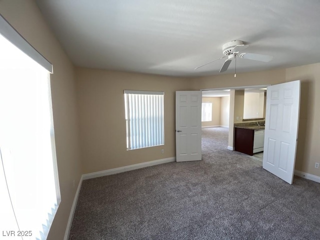 6800 E Lake Mead Blvd Unit 2024, Las Vegas, NV 89156 - carpeted empty room featuring ceiling fan and baseboards