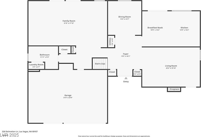 226 Dalmatian Ln, Las Vegas, NV 89107 - view of floor plan / room layout