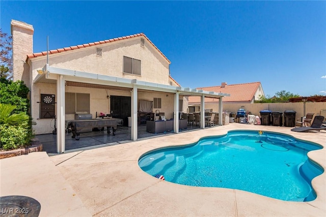 3825 Manhattan Bridge Pl, North Las Vegas, NV 89032 - view of swimming pool featuring a patio area and outdoor dining space
