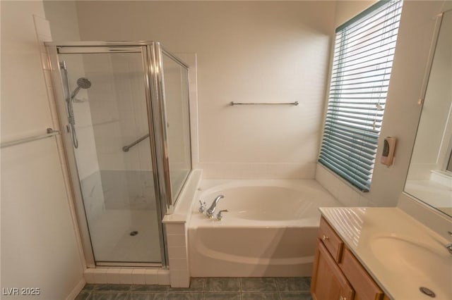 1174 Monogram Way, Las Vegas, NV 89123 - full bathroom featuring vanity, a shower stall, and a bath