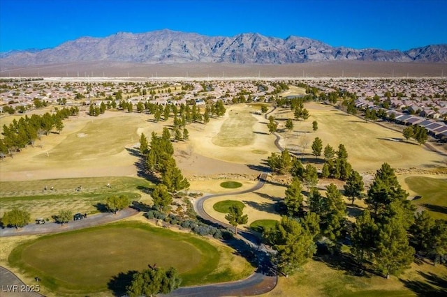 2117 Bay Thrush Way N, Las Vegas, NV 89084 - aerial view of residential area featuring a mountainous background and a golf course