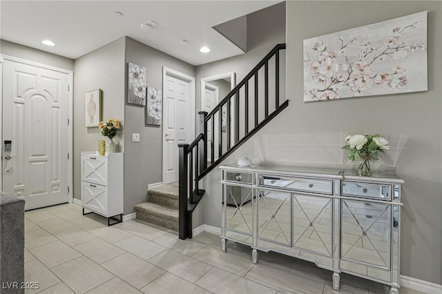 1922 Via Delle Arti, Henderson, NV 89044 - entryway with stairway and recessed lighting