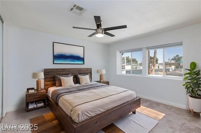 1700 Ivanhoe Way, Las Vegas, NV 89102 - bedroom featuring light carpet and a ceiling fan