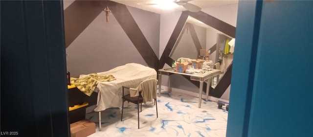5068 Killarney St, Las Vegas, NV 89122 - office space featuring a ceiling fan, lofted ceiling, and carpet
