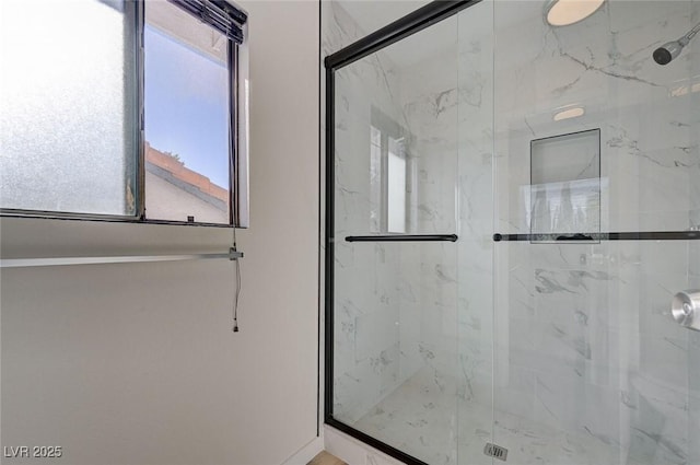 8809 Beach Front Dr, Las Vegas, NV 89117 - bathroom with a marble finish shower