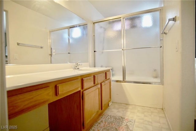 6131 Pumpkin Patch Ave, Las Vegas, NV 89142 - bathroom with vanity, bath / shower combo with glass door, and tile patterned floors