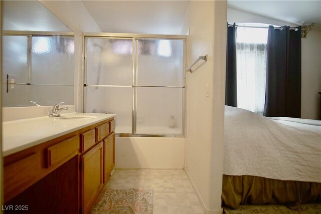 6131 Pumpkin Patch Ave, Las Vegas, NV 89142 - full bathroom with vanity and bath / shower combo with glass door