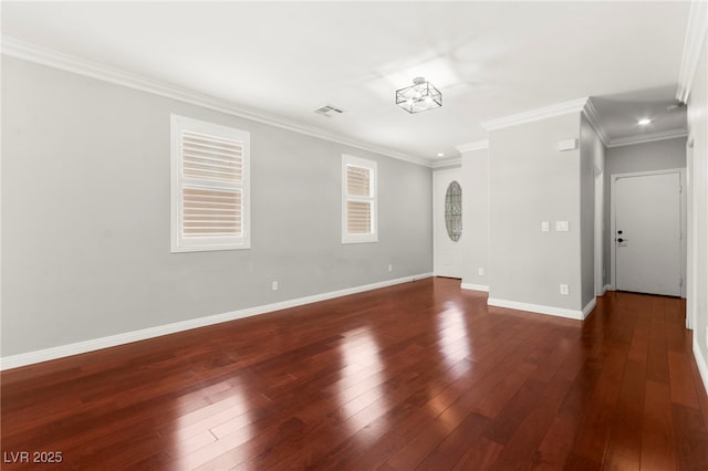11649 Royal Derwent Dr, Las Vegas, NV 89138 - unfurnished room featuring ornamental molding and hardwood / wood-style floors