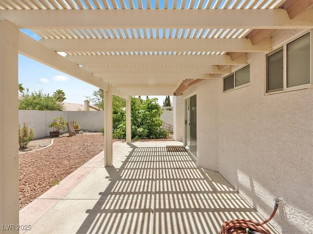 4323 Pageantry Falls Dr, North Las Vegas, NV 89031 - fenced backyard with a patio and a pergola