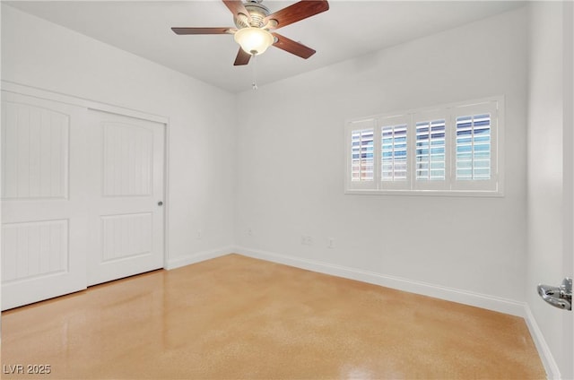 4036 W Bird Man Ln, North Las Vegas, NV 89084 - unfurnished bedroom with a closet, light carpet, and a ceiling fan