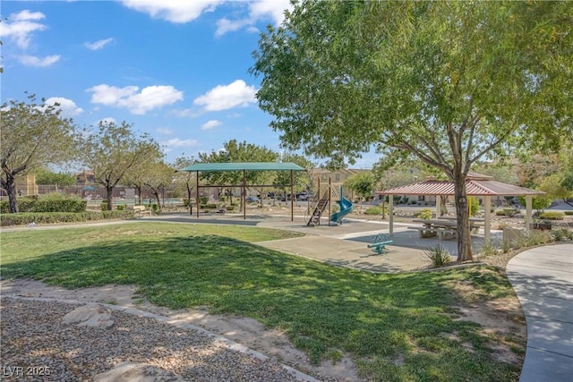 5324 Pendergrass St, North Las Vegas, NV 89081 - view of property's community featuring a yard and a gazebo