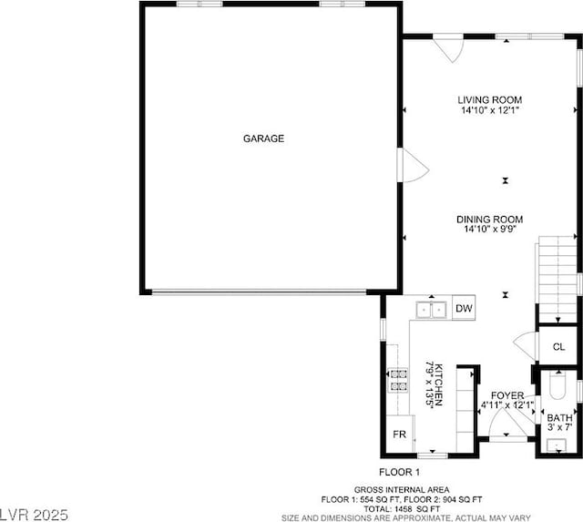 5324 Pendergrass St, North Las Vegas, NV 89081 - view of floor plan / room layout