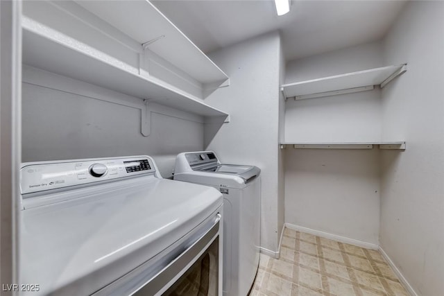 3604 Cantura Crest Ct, North Las Vegas, NV 89031 - laundry room featuring washing machine and clothes dryer and light flooring