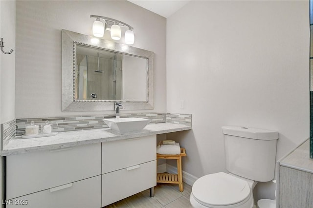 925 Alan Shepard St, Las Vegas, NV 89145 - full bathroom with vanity, a shower, and tasteful backsplash