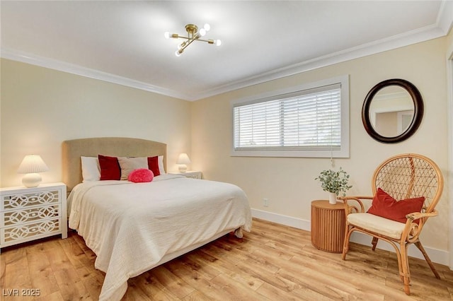 925 Alan Shepard St, Las Vegas, NV 89145 - bedroom featuring ornamental molding and light wood-style floors