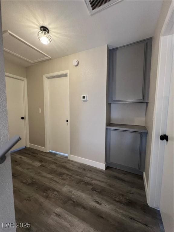 3238 Canyon Terrace Dr, Laughlin, NV 89029 - interior space featuring dark wood finished floors and attic access