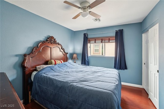11620 Longhirst Hall Ln, Las Vegas, NV 89138 - bedroom featuring wood finished floors and a ceiling fan