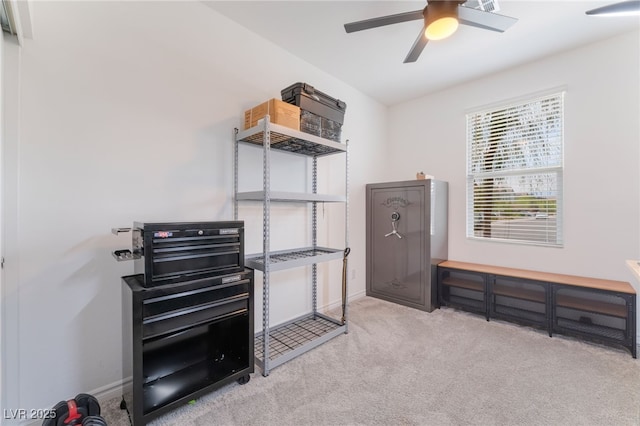 7132 Sayonara Vista St, North Las Vegas, NV 89084 - miscellaneous room featuring carpet flooring and a ceiling fan