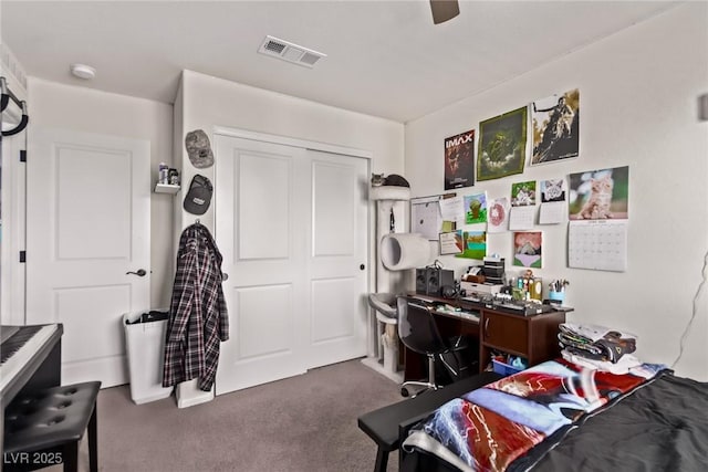 6313 Voss St, North Las Vegas, NV 89081 - view of carpeted home office