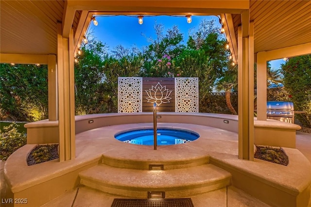 6316 Bluejay Way, Las Vegas, NV 89146 - view of patio / terrace featuring an in-ground hot tub