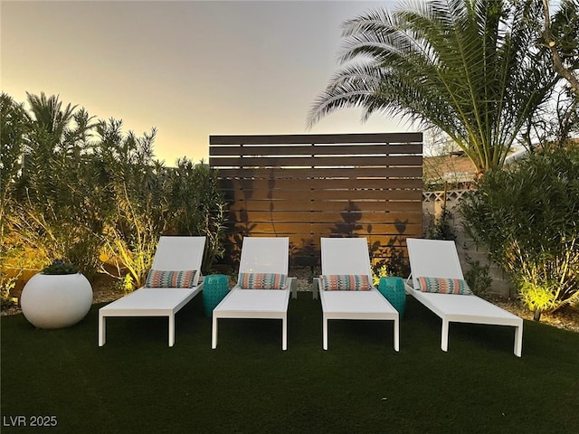 6316 Bluejay Way, Las Vegas, NV 89146 - view of patio terrace at dusk